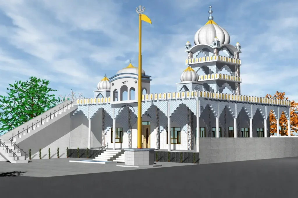 Gurudwara Sahib Building Design & Front Elevation | Gumtali