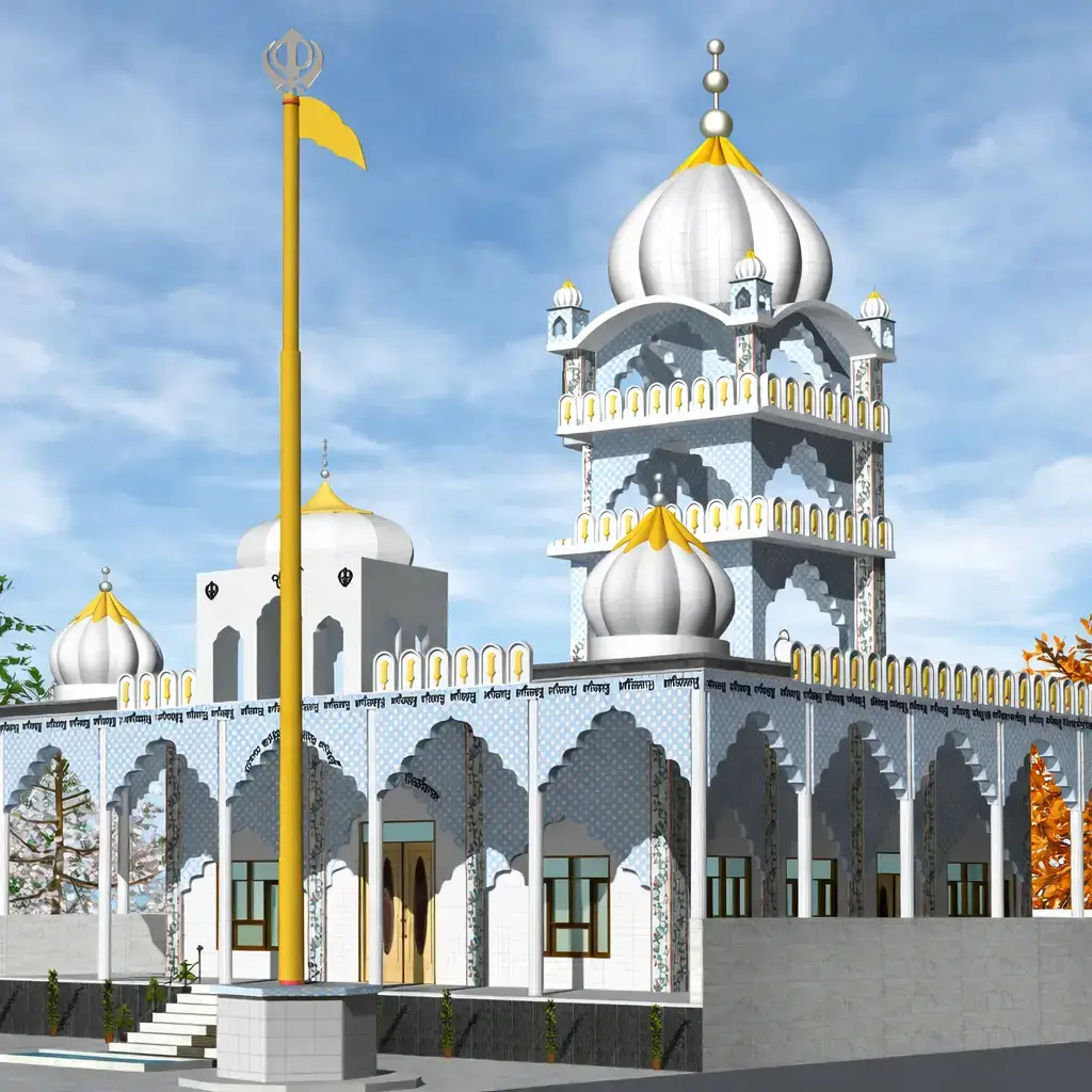Gurudwara Sahib Building Design & Front Elevation | Gumtali