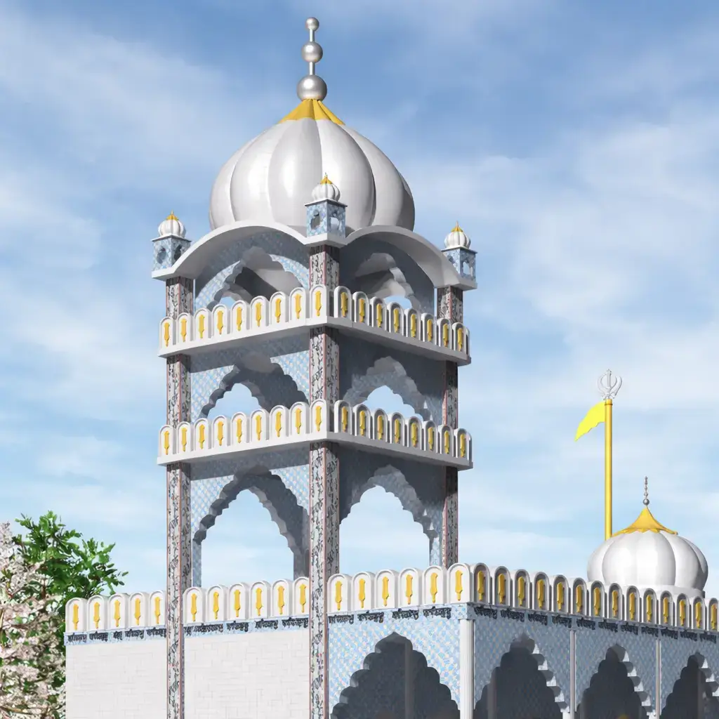 Gurudwara Sahib Building Design & Front Elevation | Gumtali