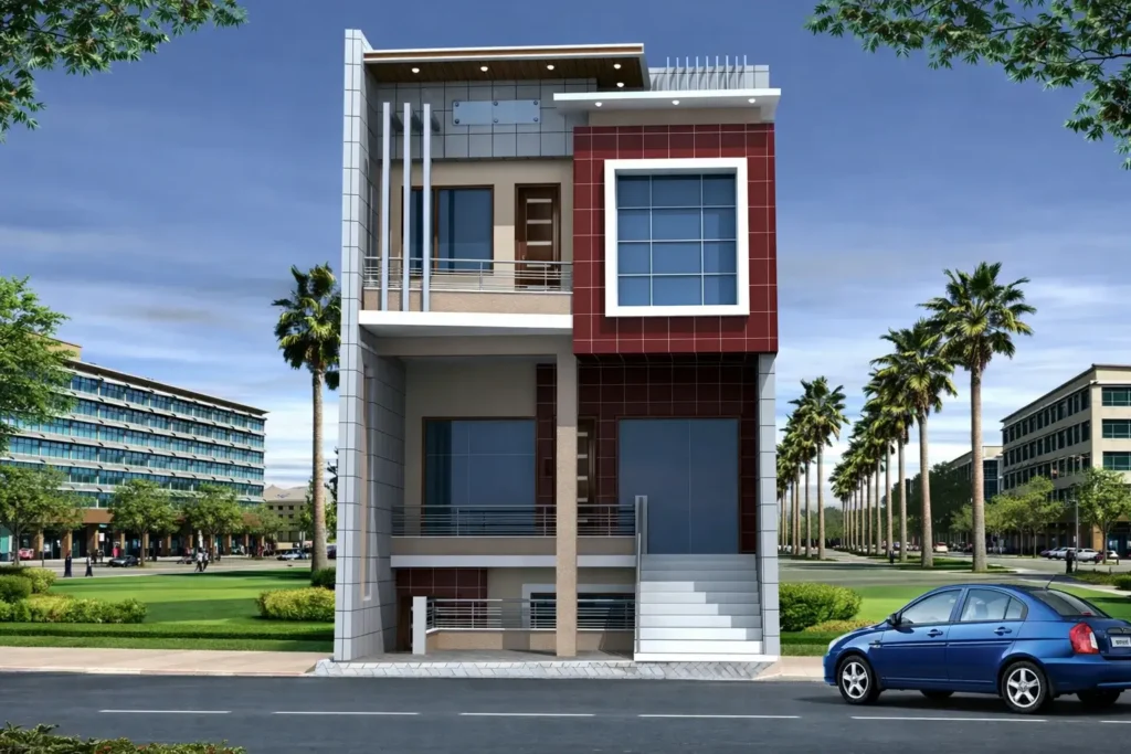 Hothi Shop – Contemporary Commercial Building Elevation Design