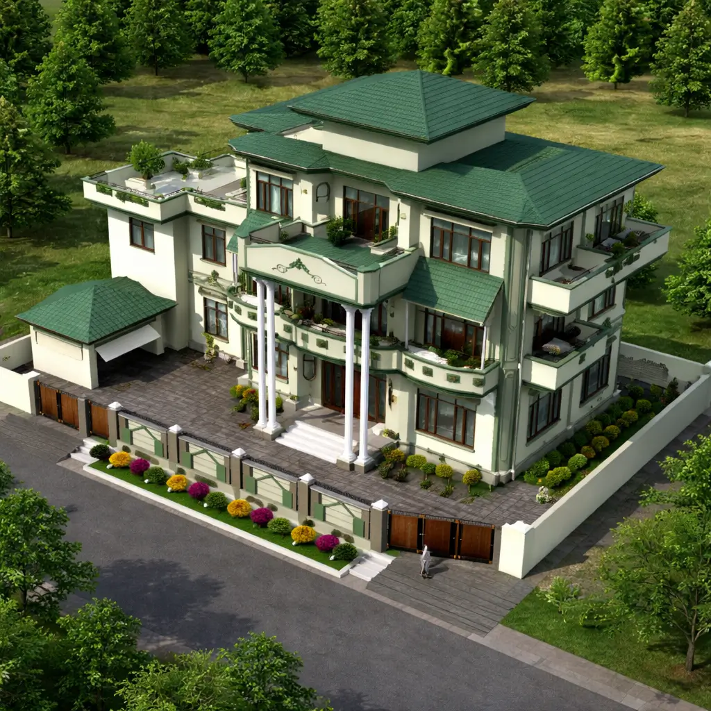 Grand Residential Villa Architecture – Sardar Jarnail Singh Muttu, Village Adhi
