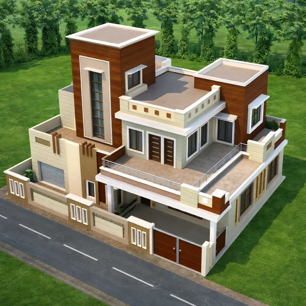 Proposed Modern Residence for Mr. Lakhvir Singh & Family at Village Kang Sahib Rai – Luxury Residential Architecture & Planning