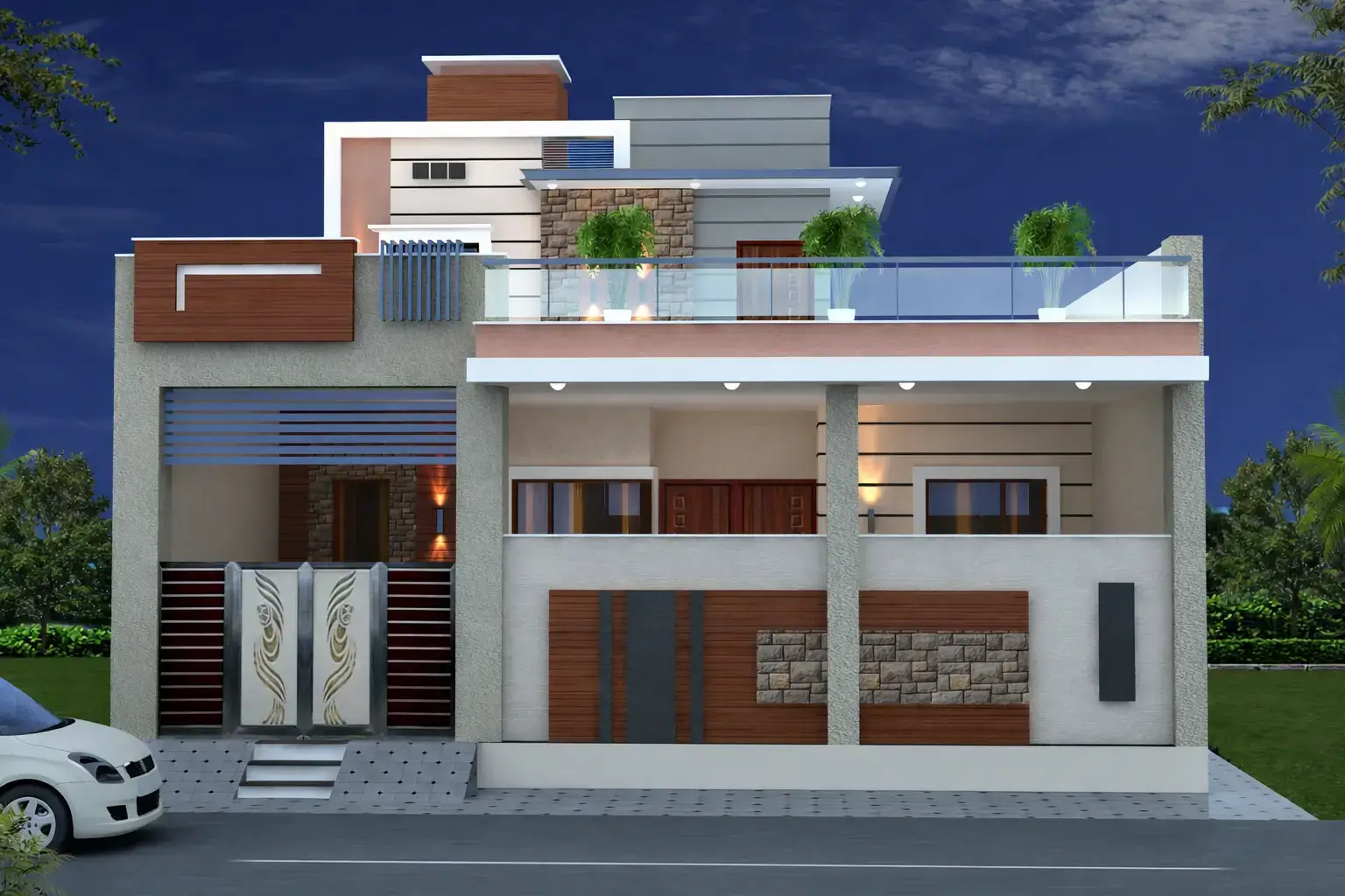 Proposed Modern Residence for S. Ranjit Singh at Village Talwan – Luxury Residential Architecture & Planning