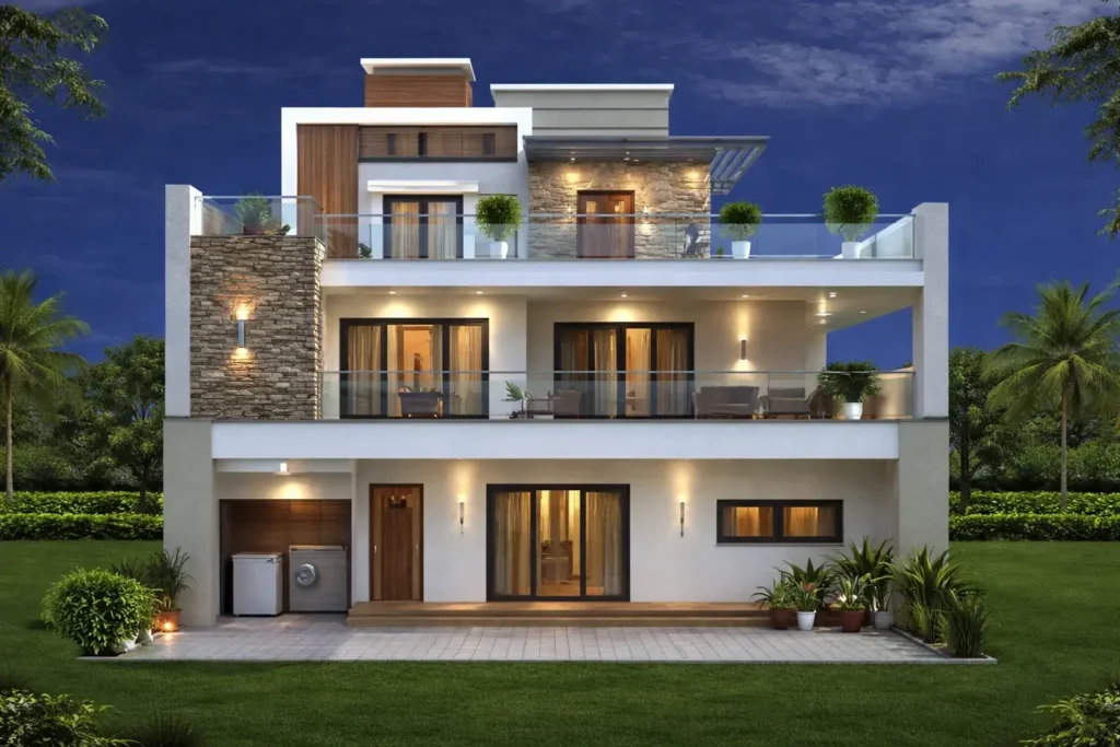 Proposed Modern Residence for S. Ranjit Singh at Village Talwan – Luxury Residential Architecture & Planning