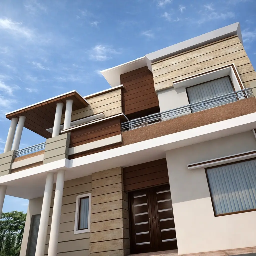 Luxury Contemporary Home Elevation Design | Sidam Hari Singh Residence